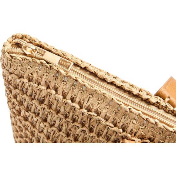 Spacious Woven Straw Beach Tote with Inner Pocket, Perfect for Summer Outings - Picture 8 of 9